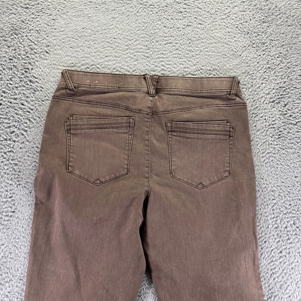 Democracy Ab Technology Jeans Womens 16 Brown Cotton Denim Straight Leg Stretch - Picture 6 of 11